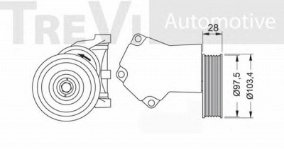 TREVI AUTOMOTIVE ta1274 -  Натяжная планка, поликлиновой ремень